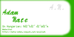 adam mate business card